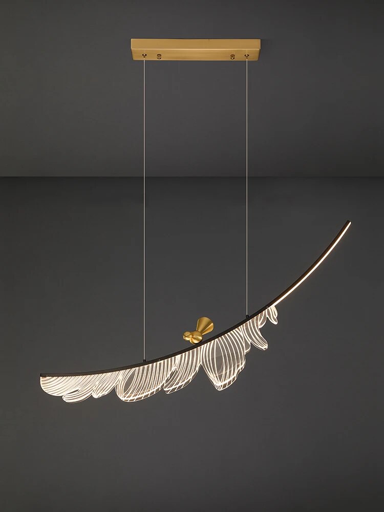 Lustre moderne en cuivre italien - vue 5 sur 9