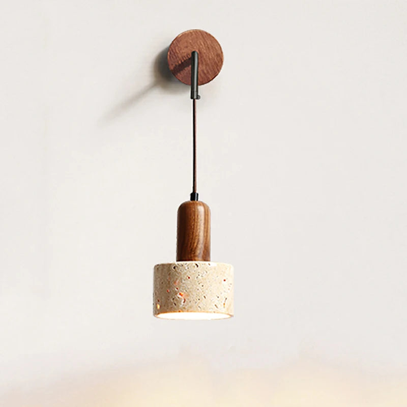 applique murale led wabi sabi style chaud pierre naturelle