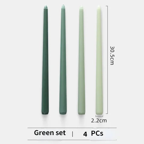 lot de 4 bougies coniques non parfumées pour décoration festive - vue 19 sur 22