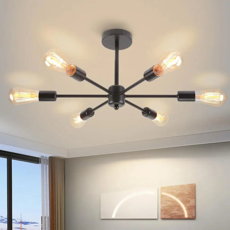 lustre industriel moderne à 4/6 têtes luminaria lampara