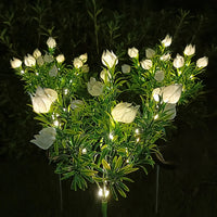 lampe solaire décorative pour jardin en forme de fleur lumineuse