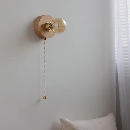 applique murale en bois style wabi sabi pour éclairage intérieur décoratif