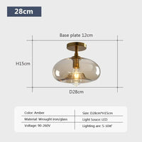 Plafonnier LED en verre au design minimaliste moderne
