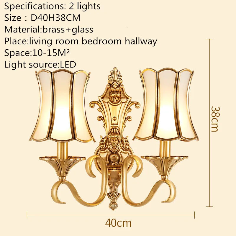 SOFEINA lampe de applique murale LED moderne Design créatif applique en laiton pour la maison salon couloir décor - vue 5 sur 6