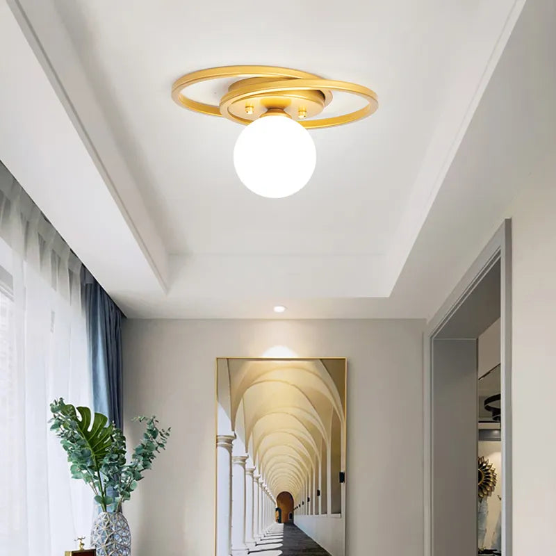 Plafonnier led or noir allée maison balcon 
(72 caractères)