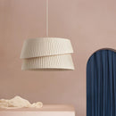 Lustre arrondi crème de style bohème