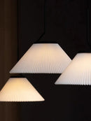 Nordique Plissé Crème PENDENTIF LED Lumière Pour Salon Cuisine Restaurant Lustre Loft Suspension Lustre Décoration de La Maison