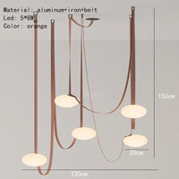 Suspension cuir artificiel noir moderne