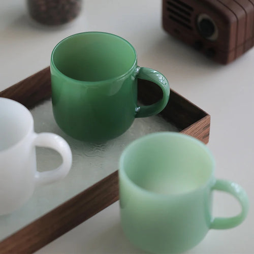 Tasse retro en verre style saphir borosilicate
