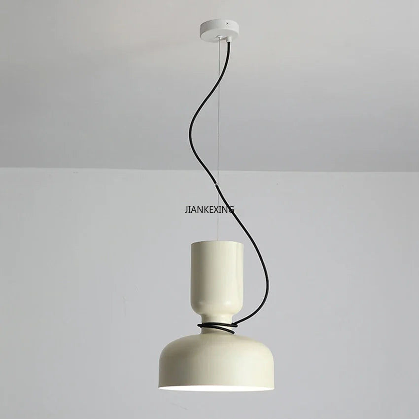 lustre d'art créatif danois en fer forgé idéal pour restaurant - vue 4 sur 24