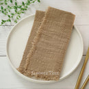 Serviette de table gaze coton rustique lot 12