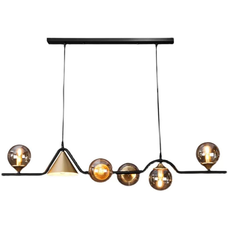 Kithchen Island Chandelier Nordic Pendant Lamp Glass Suspension Luminaire Ceiling Hanging Lamps - vue 2 sur 12