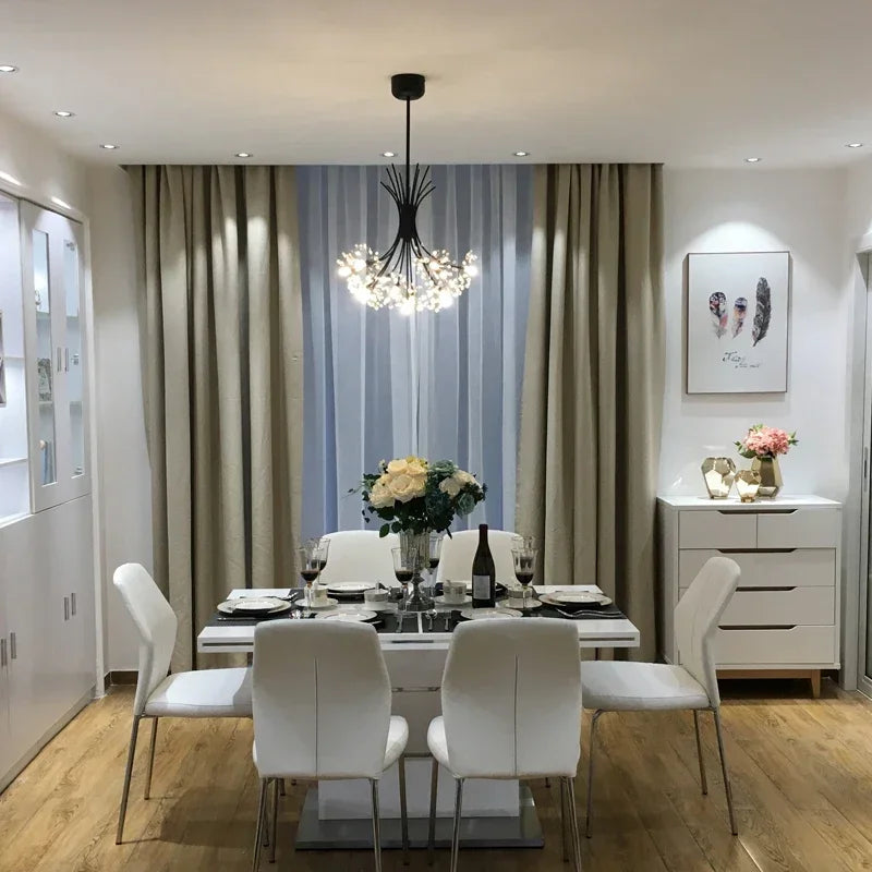 Dandelion Chandelier Nordic Pendant Lamp Ceiling Suspension Hanging Light for Living Ding Room - vue 7 sur 10