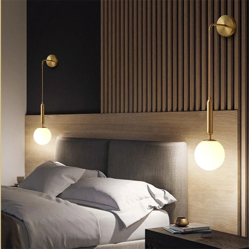 Applique murale LED en verre Simple et moderne