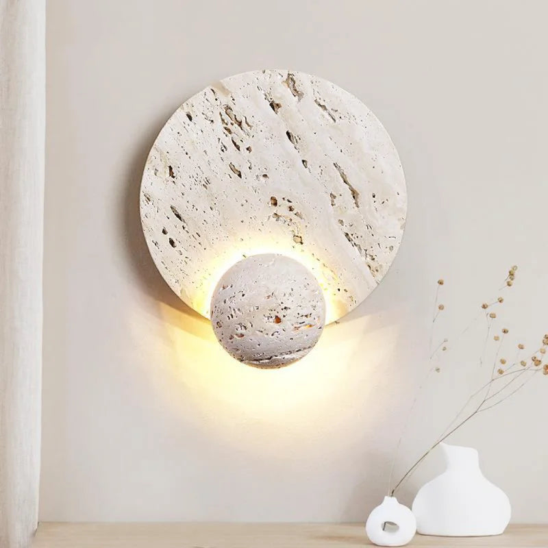 applique murale design pierre naturelle led pour décoration moderne