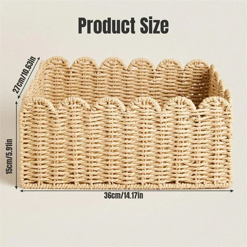 panier de rangement tissé en corde pour divers usages - vue 6 sur 7