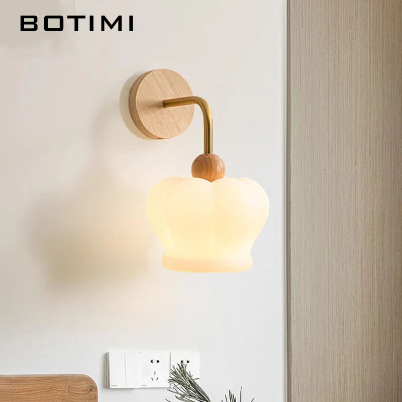Applique murale LED BOTIMI avec abat-jour verre - vue 3 sur 5