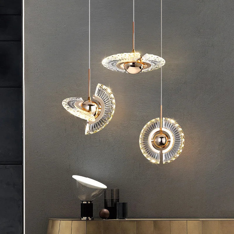 plafonnier led moderne en cristal luminaire intérieur décoratif