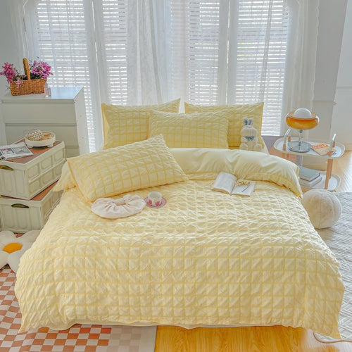 housse de couette unie pour literie moderne et simple