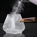 Théière verre borosilicate poignée bois résistante chaleur