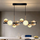 lustre moderne en verre led pour décoration intérieure