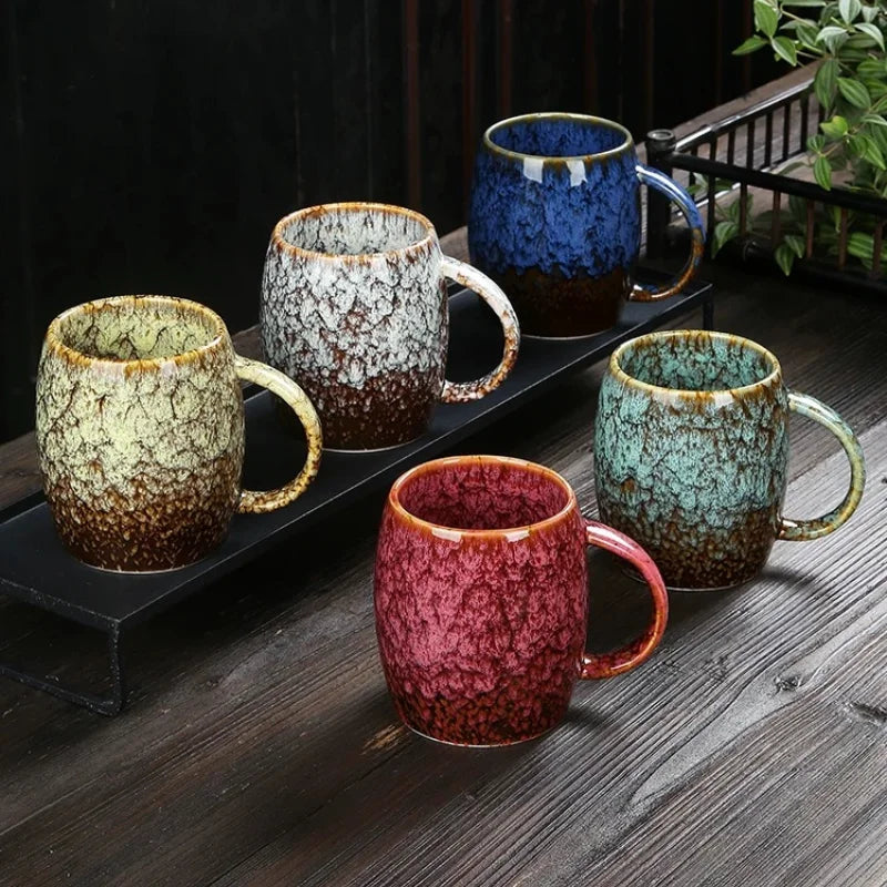 Mug ceramique style japonais retro grande capacite couple - vue 2 sur 5