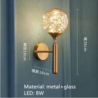 lustre boule à bulles en verre transparent éclairage étoilé romantique