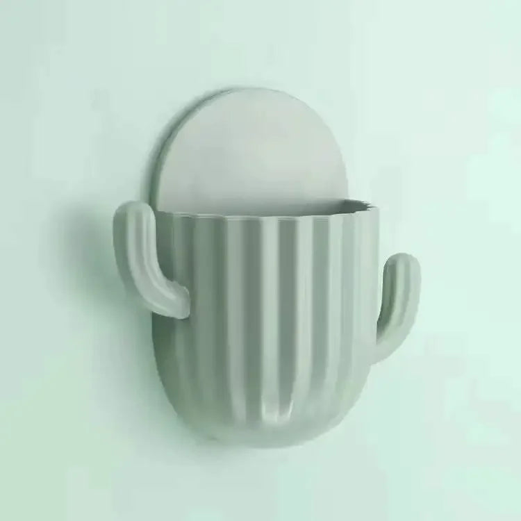 support mural auto-adhésif pour rangement de salle de bain en cactus - vue 9 sur 10