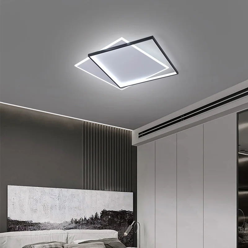 plafonnier led nordique à intensité réglable design simple - vue 4 sur 9