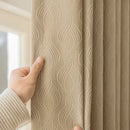 Rideau occultant chenille epais style moderne pour chambre