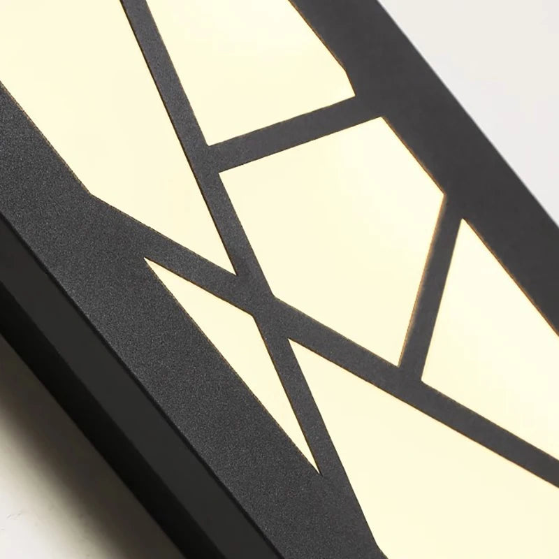 applique murale led style chinois en acrylique et métal