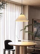 Nordique Plissé Crème PENDENTIF LED Lumière Pour Salon Cuisine Restaurant Lustre Loft Suspension Lustre Décoration de La Maison