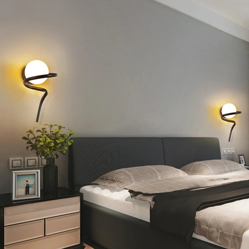applique murale ronde en verre design moderne créative pour intérieur - vue 6 sur 10