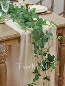 Chemin de table coton gaze vintage mariage fete
