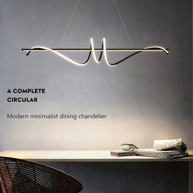 suspension led moderne pour décoration intérieure et cafés - vue 2 sur 8