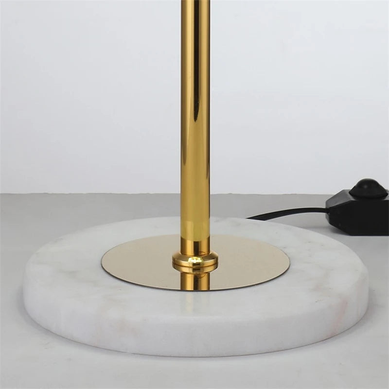 lampadaire post-moderne nordique en cristal doré led luxe - vue 6 sur 17
