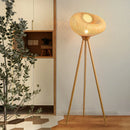 lampadaire japonais retro art en bambou pour intérieur élégant