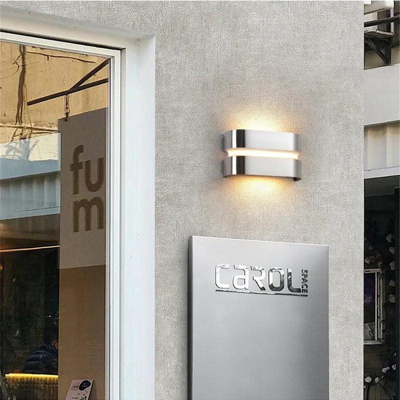 applique murale led moderne en acier inoxydable étanche pour extérieur