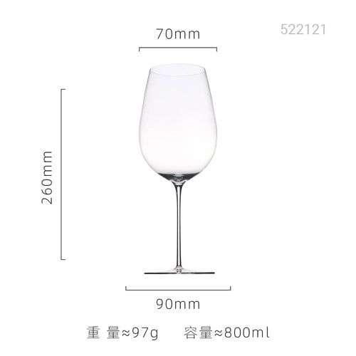 Verre à vin bourgogne cristal fin facetté élégant