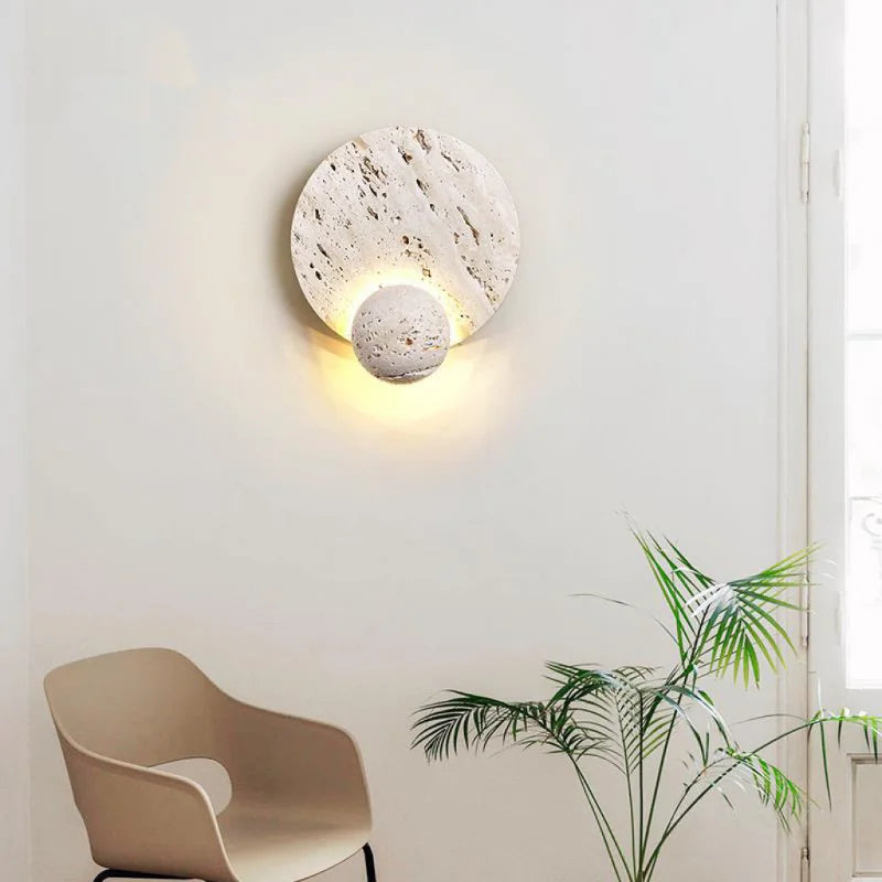 applique murale design pierre naturelle led pour décoration moderne - vue 3 sur 6
