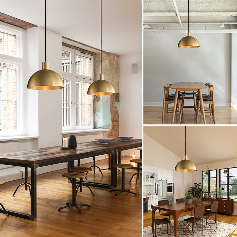 Suspension dorée moderne pour style ferme extérieur