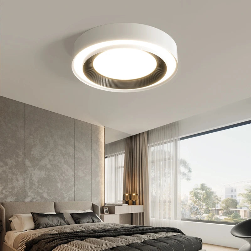Lampe de couloir d'entrée d'allée minimaliste Simple moderne Protection des yeux salle de vie lustres créatif petit plafonnier rond - vue 4 sur 11