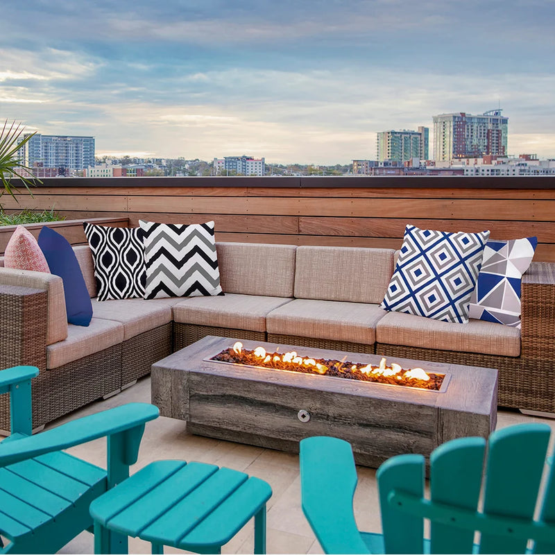 housse de coussin imperméable motif oxford pour jardin et extérieur