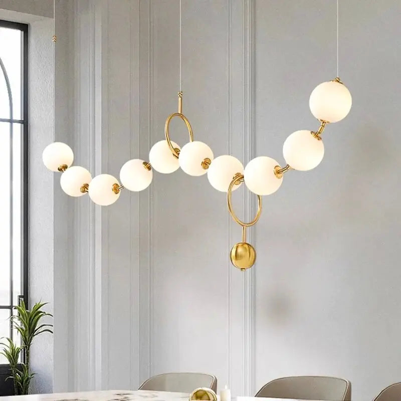 suspension moderne en verre design avec lumière led - vue 2 sur 11