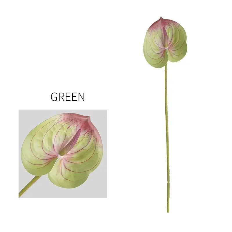 feuilles d'anthurium artificielles pour décoration florale et jardin