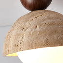 plafonnier scandinave travertin wabi sabi led marbre