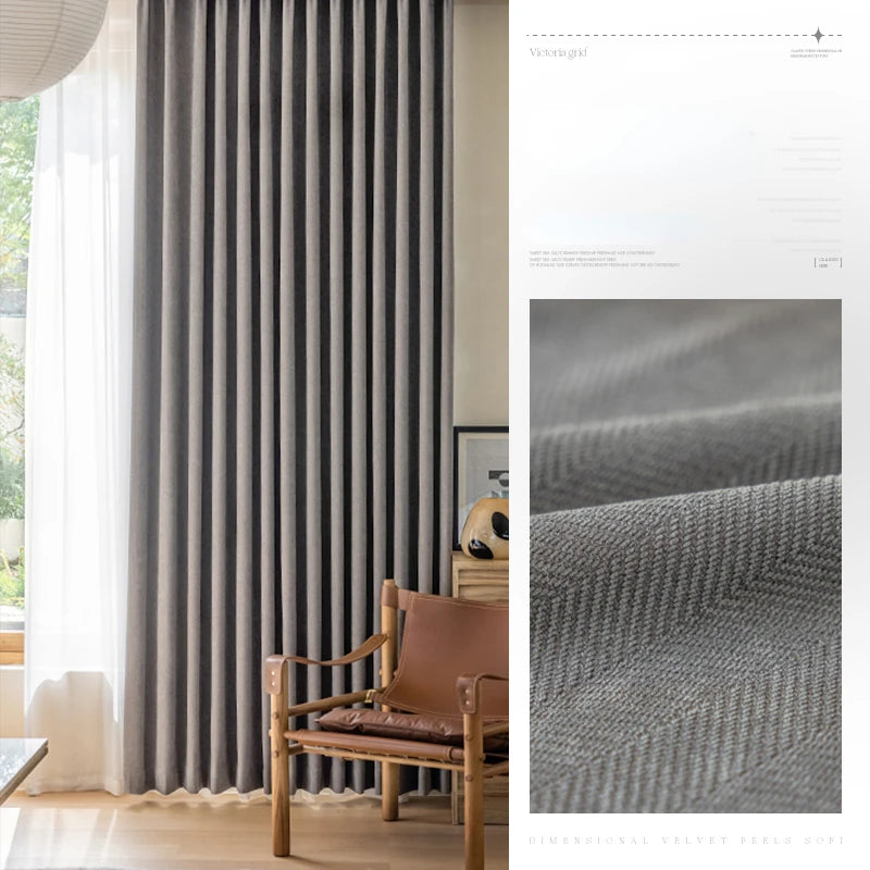 Rideau occultant moderne plissé pour salon chambre fenêtre - vue 10 sur 19