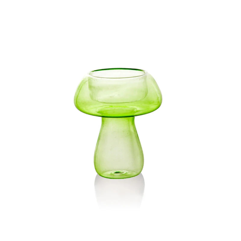 bougeoir champignon en verre nordique pour décoration et fête - vue 13 sur 12