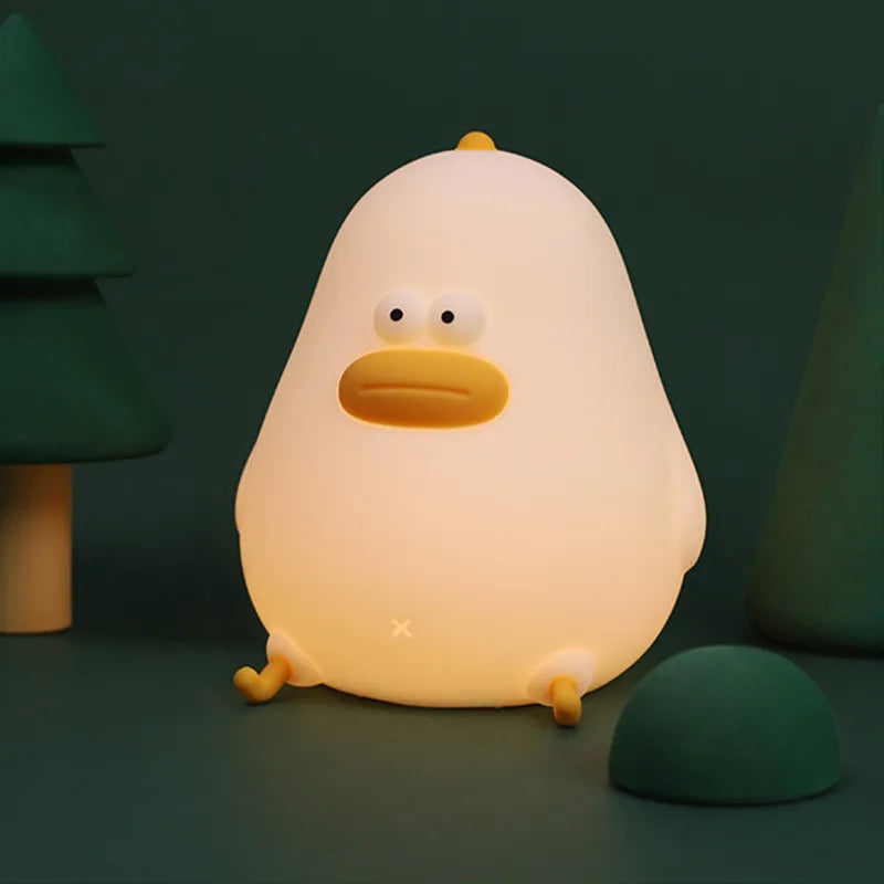 veilleuse silicone poulet tapotement usb pour enfant cadeau