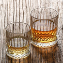 Verre transparent rainuré style bar vin bière